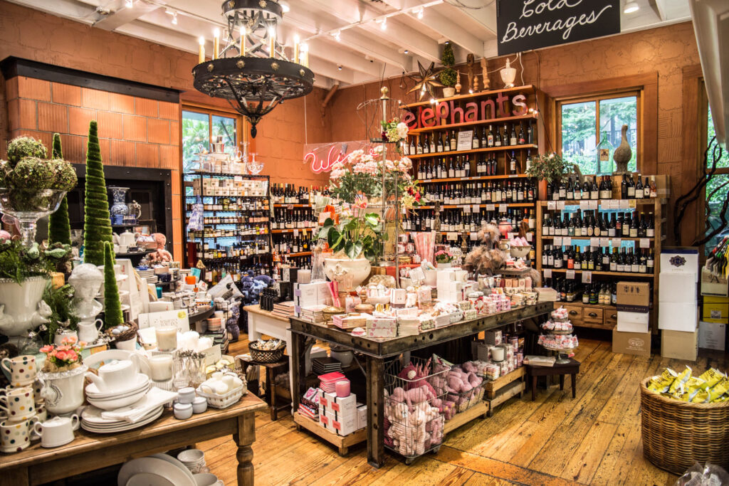 in store displays at Elephants Delicatessen at NW 22nd