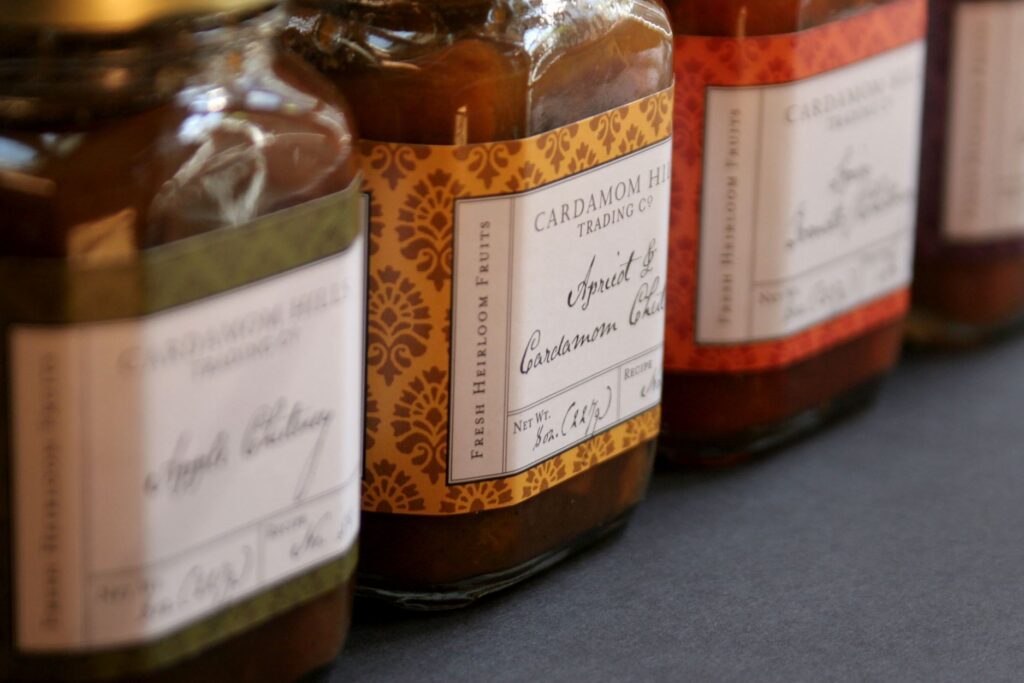 bottles of Cardamom Hill Chutney