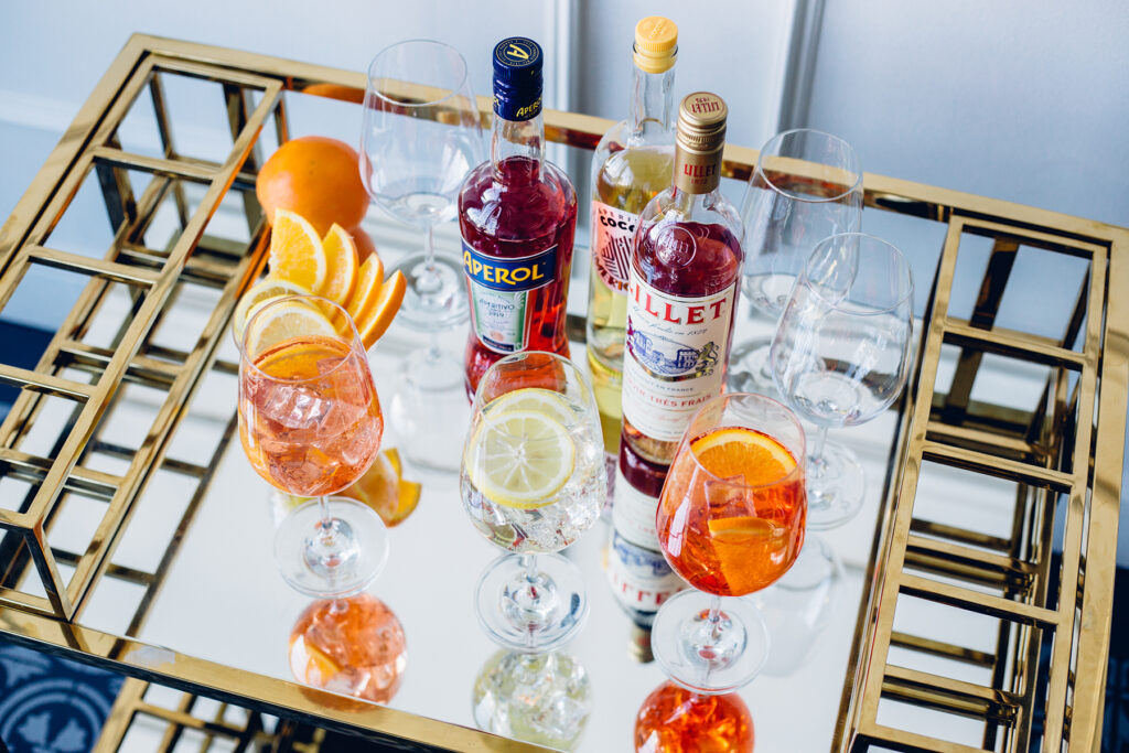 Table full of aperitifs