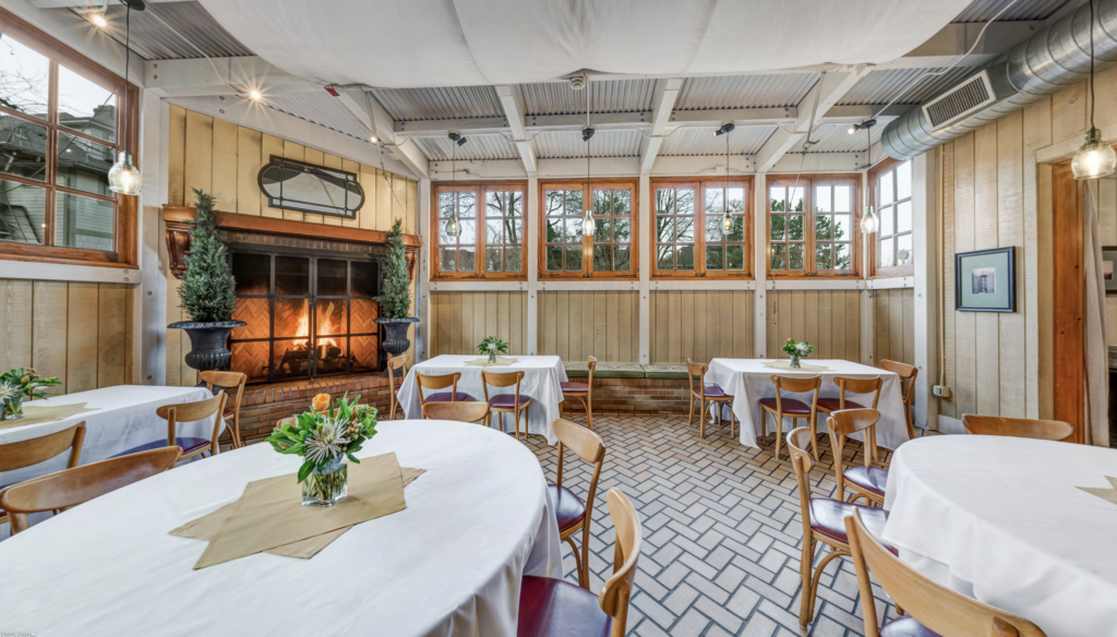 Interior shot of Elephants Delicatessen's venue: the garden room