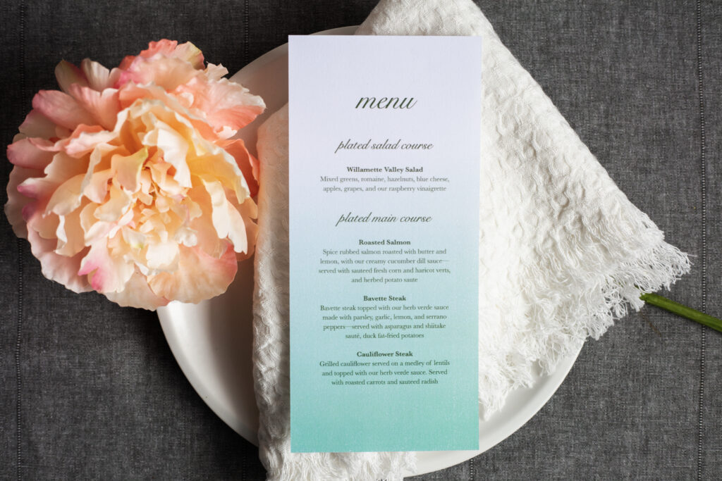 sample menu