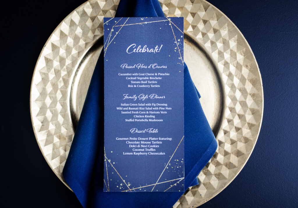 sample menu
