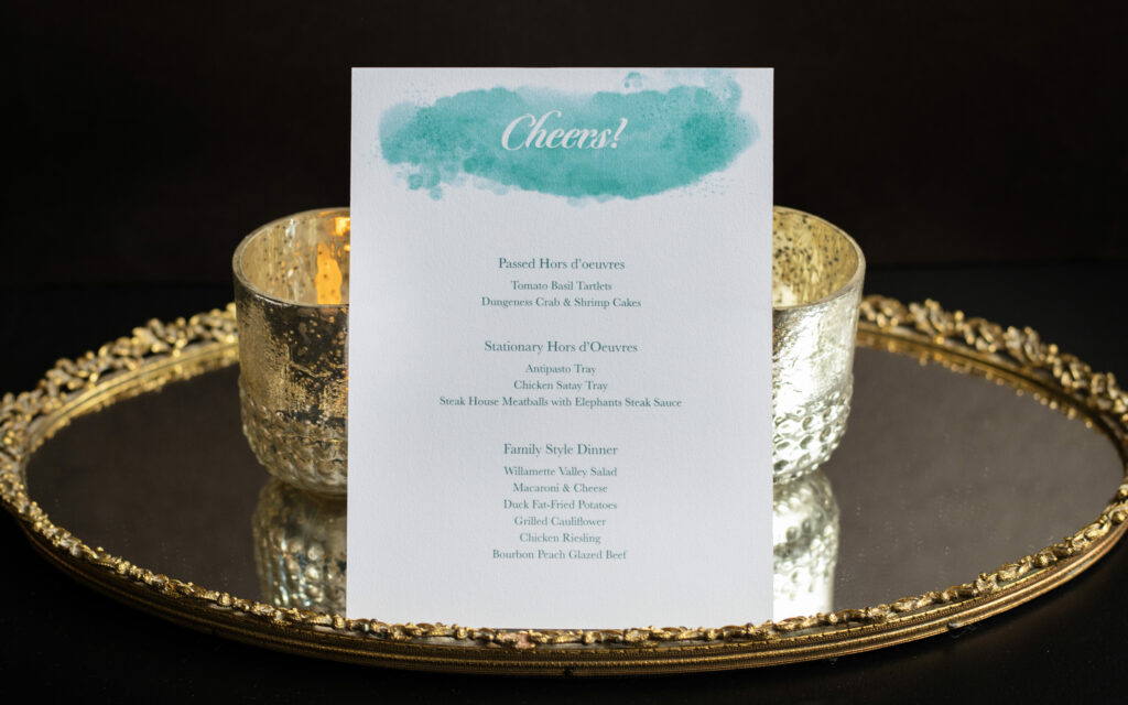 sample menu