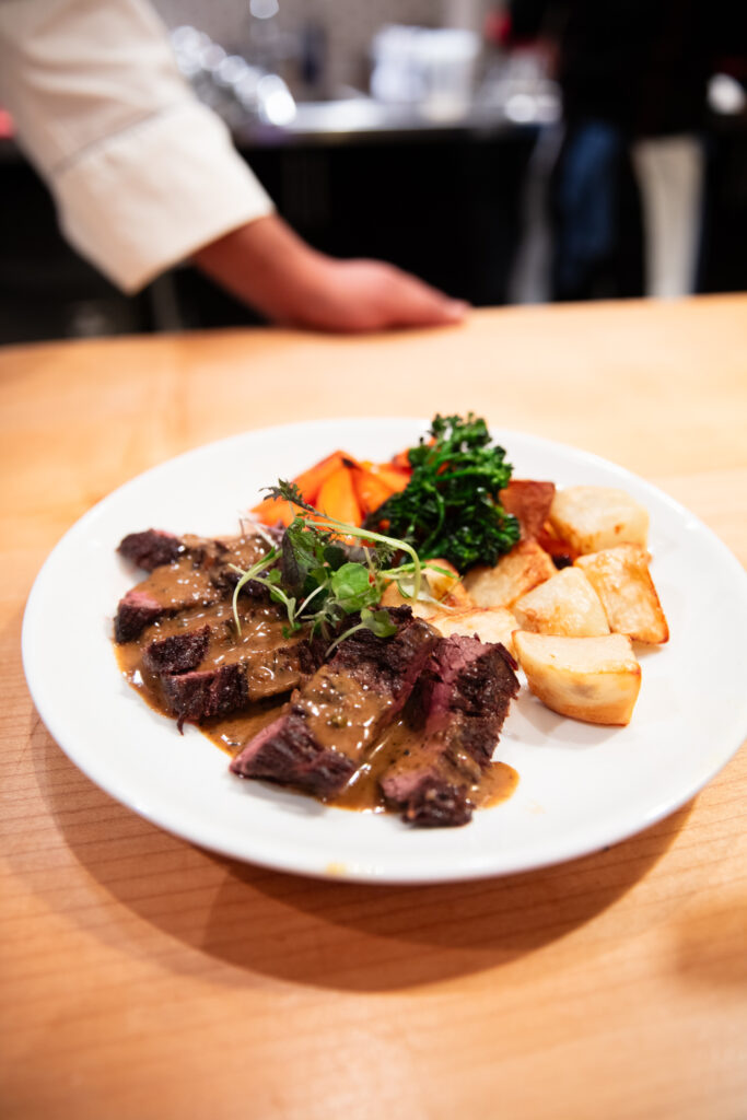 skylers wedding - steak entree